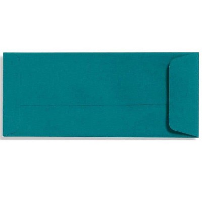 LUX 4 1/8" x 9 1/2" #10 70lbs. Open End Envelopes Teal Blue 50/Pack LUX-7716-25-50