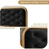 Acekool King Size Velvet Upholstered Platform Bed Frame with Button Tufted Curved Headboard & Gold Metal Frame - 4 of 4