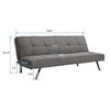 SKRAN futon sofa bed with metal frame,stainless leg for small space Living Room, Bedroom Office,Gray - 3 of 4