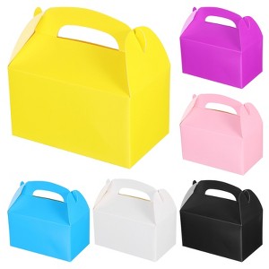 Unique Bargains Sturdy Structure Storage Gift Wrap Boxes with Handles 24 Pcs - 1 of 4