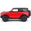 2021 Ford Bronco Wildtrak Red with Black Top "Special Edition" 1/18 Diecast Model Car by Maisto - 4 of 4