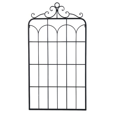 VIP Metal 47.25 in. Black Garden Gate Wall Decor