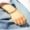 18k Gold Plated Personalized Chunky Cuban Oval Link Chain Bracelets for Men Toggle Rope Bracelet Jewelry for Women - 2 of 4
