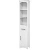 HOMCOM Farmhouse Narrow Bathroom Storage Cabinet with Recessed Drawer, Tall Slim Storage Cabinet with Barn Door - 4 of 4