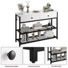 Console Table, Sofa Table, Industrial Entryway Table with 2 Drawers and 2 Tiers Shelf - 4 of 4