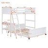 NicBex Twin Over Full Bunk Bed with Safety Guardrail,Twin Loft Bed with Ladder and Desk,Modern Bunk Beds,Noise Reduced Bunk Bed for Bedroom - 3 of 4