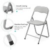 Folding Chair with Padded Cushion and Back, Dining Chairs with Durable Steel Frame for Home and Office, for Indoor and Outdoor Events - 2 of 4