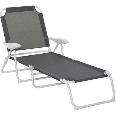 PAGED Beach Chairs Foldable Outdoor Chaise Lounge Chair with Pillow, Aluminum Frame for Camping, Beach, Picnics, Deck, Pool