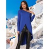Seta T Women's One Shoulder Long Sleeve High Low Asymmetrical Hem Tunic Blouse - 3 of 4