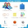 Tangkula Inflatable Bounce House 7-in-1 Kids Bouncer w/ Dual Slides, Jumping Area Football Goal Basketball Hoop Ball Blower Excluded - 4 of 4