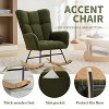 CAVINAS Modern Rocking Chair with Soft Cashmere Teddy Fabric, Accent Armchair with Ergonomic Curved Backrest and Solid Wood Frame - 2 of 4