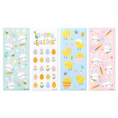 74ct 'Bunnies, Chicks, Eggs, and Carrots' Easter Stickers