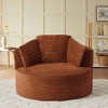 Aukfa 49" Oversized Accent Corduroy Lounge Chair with Memory Foam , No Assembly Required, for Living Room & Bedroom - 3 of 4