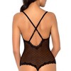 Smart & Sexy Women's Sheer Lace & Mesh Bodysuit Black Hue (dot Mesh) 3x :  Target