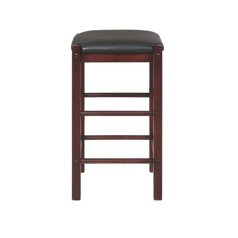 Set of 2 Lancer Backless Faux Leather Counter Height Barstools - Linon, 6 of 18