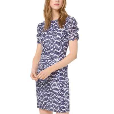 Michael Kors Womens Ruched Sleeve Sheath Dress