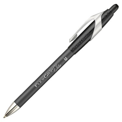 Paper Mate FlexGrip Elite Lubriglide Retractable Ballpoint Pen, Black, pk of 12