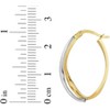 14k Two-Tone Gold 26mm Twisted Hoop Earrings - 3 of 3