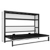 Bellemave Twin Size Murphy Bed with Shelves, Metal Wall Bed with Foldable and Space-saving Design, White - 3 of 3