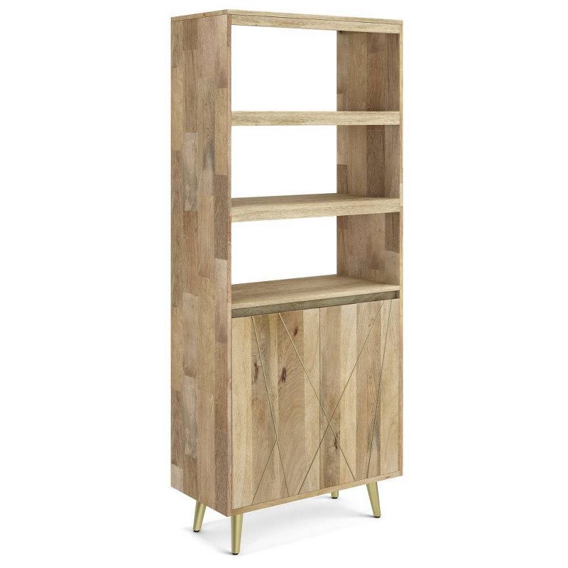 72&#34; Bissell Bookshelf with Doors Natural - Wyndenhall, 2 of 12