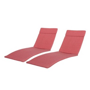 Christopher Knight Home Salem Outdoor Water Resistant Fabric Chaise Lounge Cushions (Set of 2) - 1 of 4