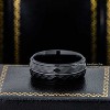 Jewelry Avalanche 8mm Black Faceted Tungsten Carbide Mens Wedding Band Comfort-fit - 3 of 4