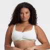Women's Pointelle Ruched Front Scoop Bralette - Wild Fable™ - 4 of 4