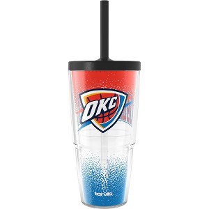 NBA Oklahoma City Thunder All Over Classic Tumbler with Straw Lid - 24oz - 1 of 2