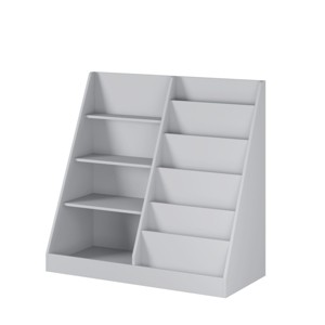 TopComfy Decorative Bookshelf Kids Bookshelf and Toy Storage 4 Tier Book Shelf with Bookcase Display Stand for Living Room, Gray, 37.2"*19.1"*5.12" - 1 of 4