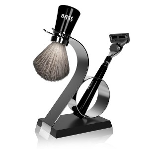 VIPER by Bass Blades | Inspired Design Shave Set w/ Badger Bristle Brush - 1 of 2