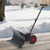 COZONY Wheeled Snow Shovel Pusher with Adjustable Handle - 2 of 4