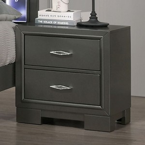 NicBex Nightstand with 2 Drawers,Side Table with Handles and Wood Frame,Modern Bedside Table for Bedroom,Living Room - 1 of 4
