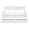 PAGED Twin Size Daybed Wooden Bed Frame Modern Sofa Bed with 2 Storage Drawers and Open Bedside Shelves - 4 of 4