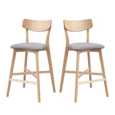 NicBex Dining Chairs Set of 2 Upholstered Chair Mid-Century Modern Chair with Wood Legs, Fabric Accent Suitable for Kitchen, Bedroom