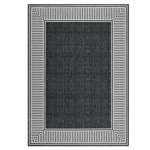Washable Modern Bordered Rug Non Slip Low Pile Rug Soft Throw Floor Cover Foldable Indoor Carpet for Living Room Bedroom Playroom Nursery - 1 of 4