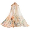 Signare USA Chiffon Bird Blossom Sand Chiffon Scarf - 2 of 4