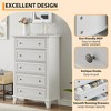 5 Drawers Dresser for Bedroom, 48" Tall Dressers & Chests of Drawers with Storage, Large Drawer Farmhouse Dresser for Closet - 4 of 4
