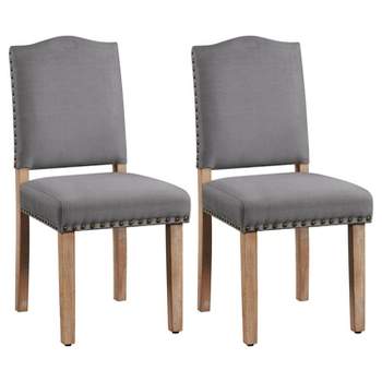 Yaheetech 2Pcs Upholstered Kitchen Chairs for Living Room Dining Room
