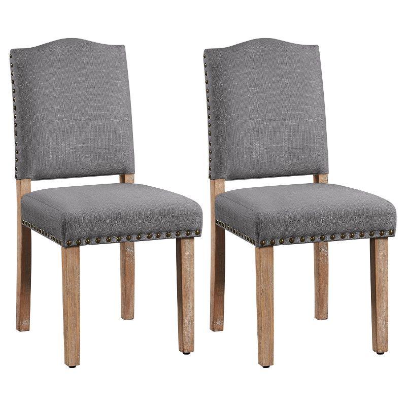 Yaheetech 2Pcs Upholstered Kitchen Chairs for Living Room Dining Room, 1 of 7