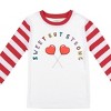 Sweet But Strong Youth Girls Red & White Striped Long Sleeve Shirt & Sleep Pants Set - 3 of 4