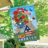 I Love America Patriotic House Flag 28" x 40" Summer Floral Briarwood Lane - 4 of 4