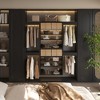 APRILSOUL Short Tower Unit Wall Mount 3-Shelf Wood Closet System - 3 of 4