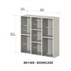 Kings Brand Furniture Haven 7-Shelf Contemporary Bookcase, Compact Storage for Living Room, Bedroom, or Home Office - 3 of 3