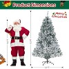 6.5FT Snow Flocked Christmas Tree Pre-Lit with 470 Multi-Color Lights, Artificial Xmas Tree with 720 Branch Tips & Foldable Stand,Holiday Decor - 2 of 4