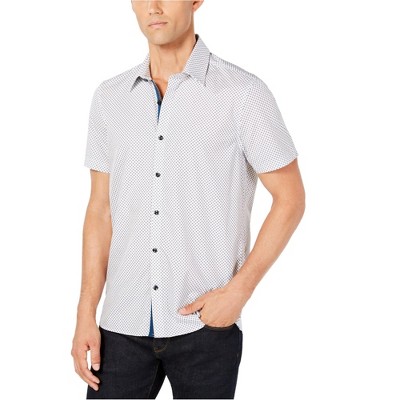 Ryan Seacrest Mens Diamond Grid Button Up Shirt