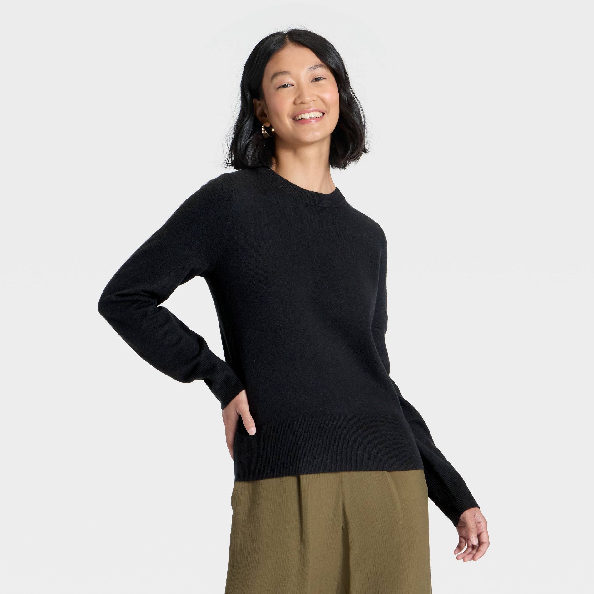 Women's Slim Fit Cozy Knit Pullover Sweater - A New Day™