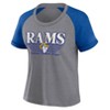 NFL Los Angeles Rams Women's Gray Raglan Scoop T-Shirt - image 2 of 3