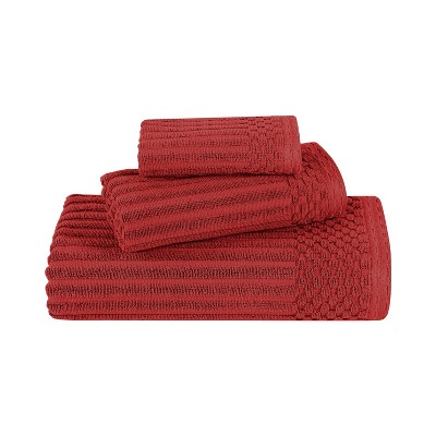 Modern Ribbed Cotton  Assorted Towel Set by Blue Nile Mills