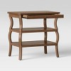 Shelburne Wood Nightstand with Open Shelves Brown - Threshold™ - image 4 of 4