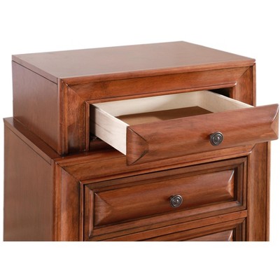 LaVita 3-Drawer Solid Oak Nightstand with Bronze Hardware